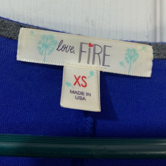 Love, Fire Bright Blue T-Shirt Dress - Picture 3 of 6